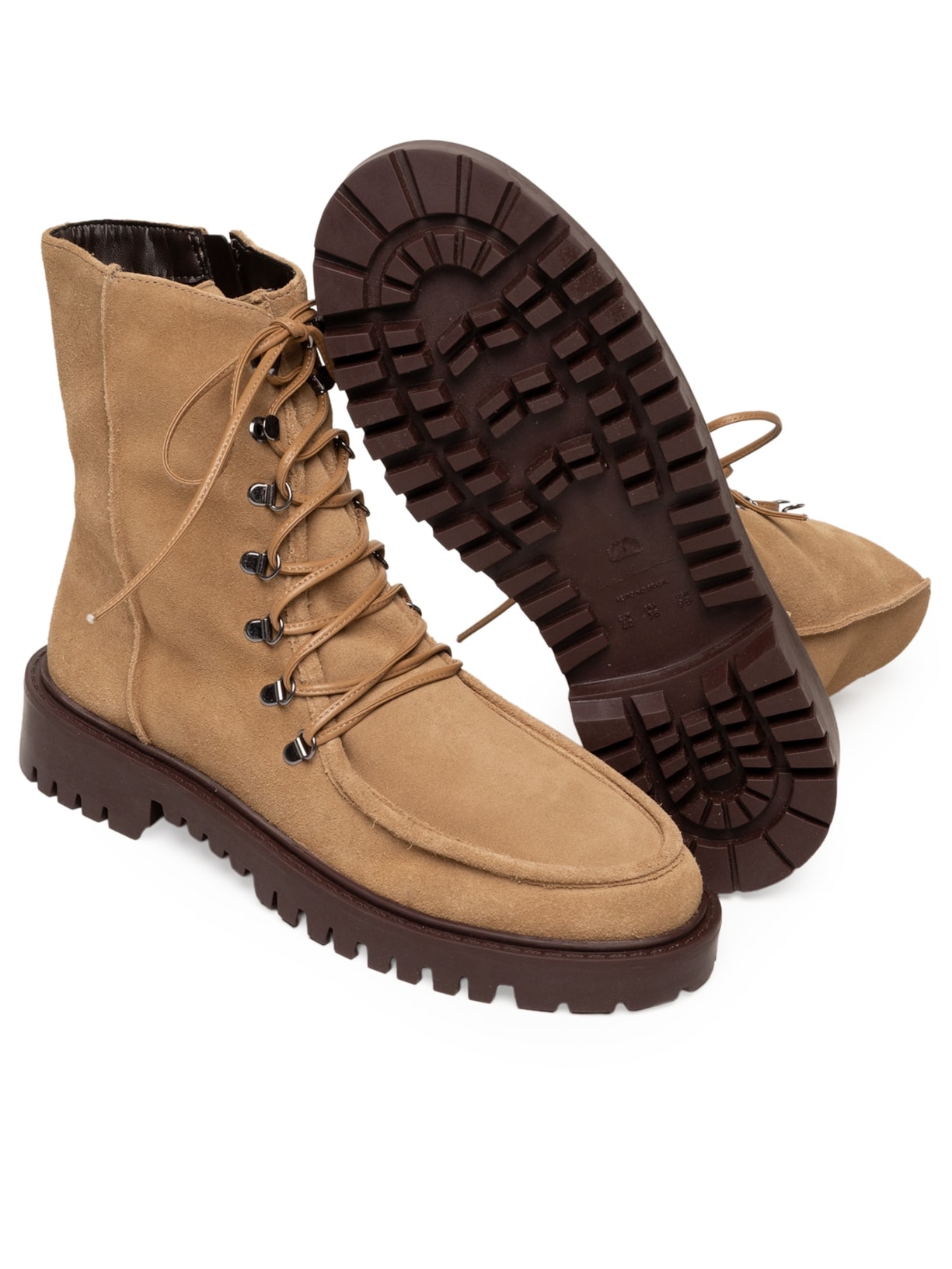 Bota Feminina Camurça Fendi Grease Argila Marrom Luiza Barcelos