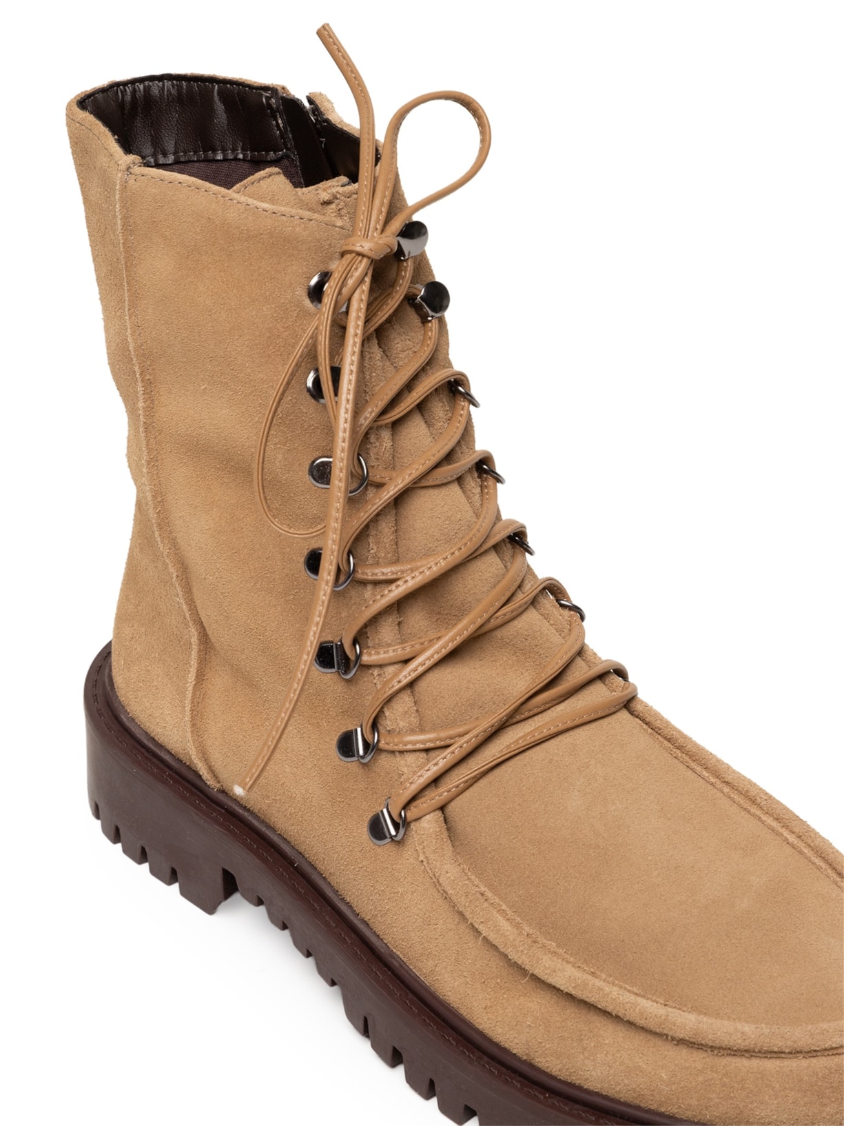 Bota Feminina Camurça Fendi Grease Argila Marrom Luiza Barcelos
