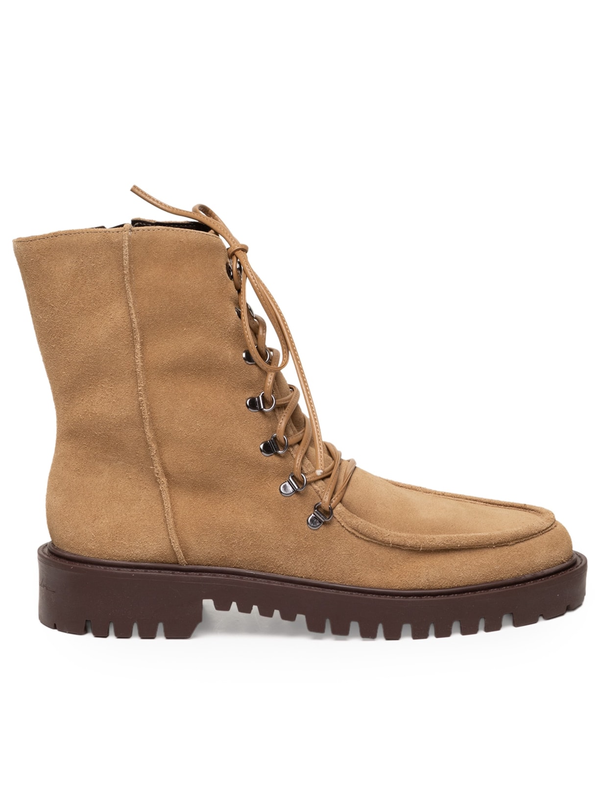 Bota Feminina Camurça Fendi Grease Argila - Marrom