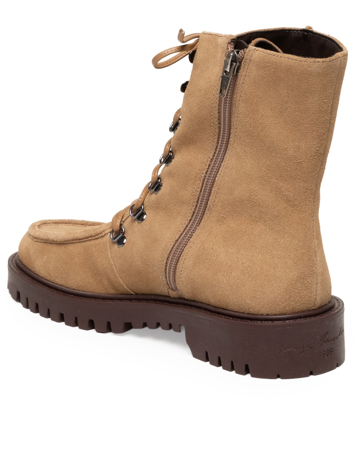 Bota Feminina Camurça Fendi Grease Argila Marrom Luiza Barcelos