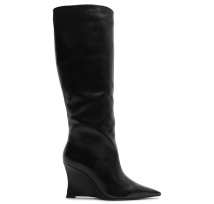 Bota Feminina Cano Alto Atanado Soft - Preto