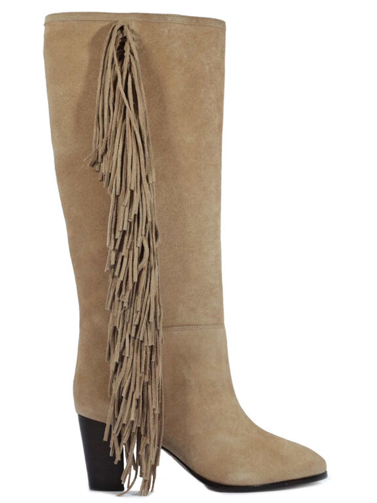 Bota Feminina Cano Alto Heavy Suede - Marrom