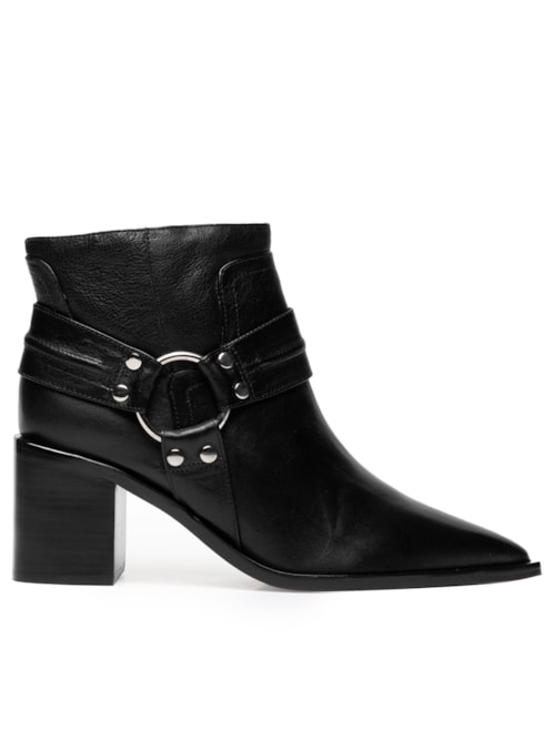 Bota Feminina Cano Baixo Salto Médio - Preto