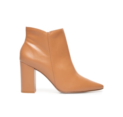 Bota Feminina Cano Curto Couro - Marrom