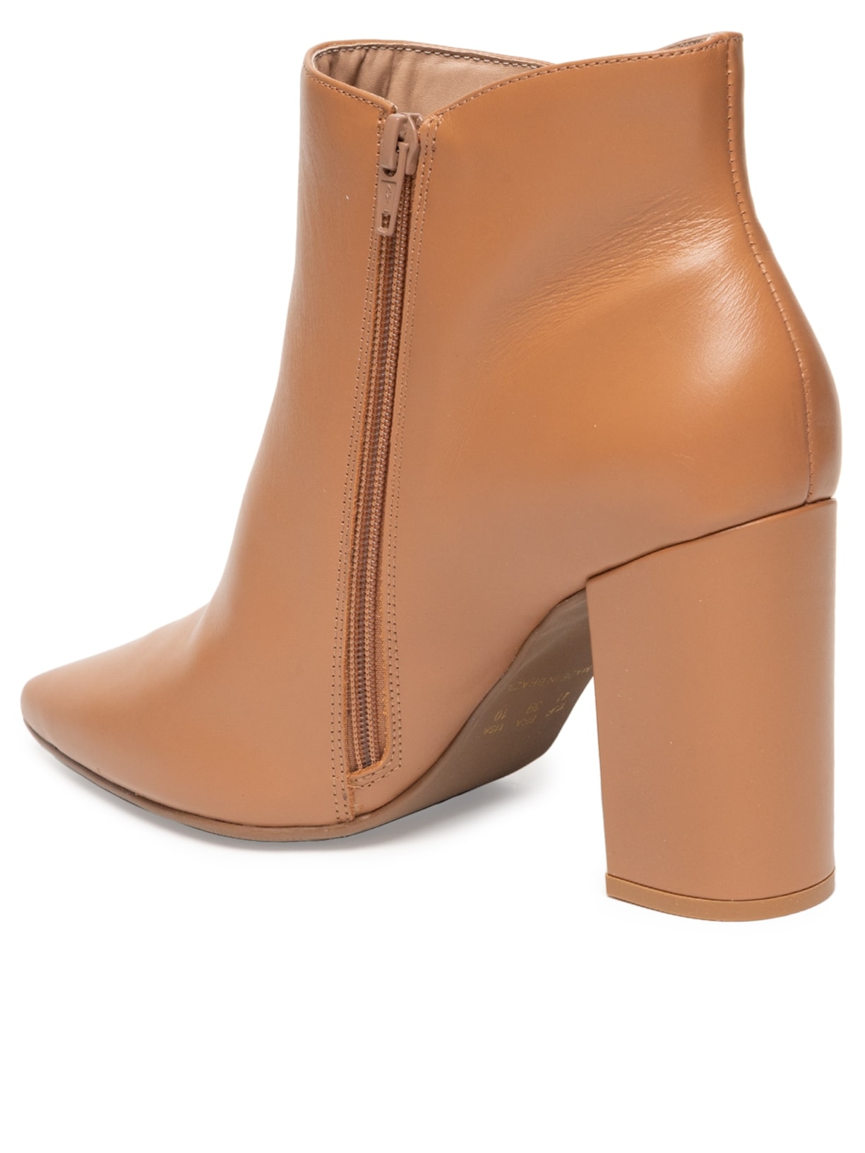 Bota Feminina Cano Curto Couro Marrom Market 33