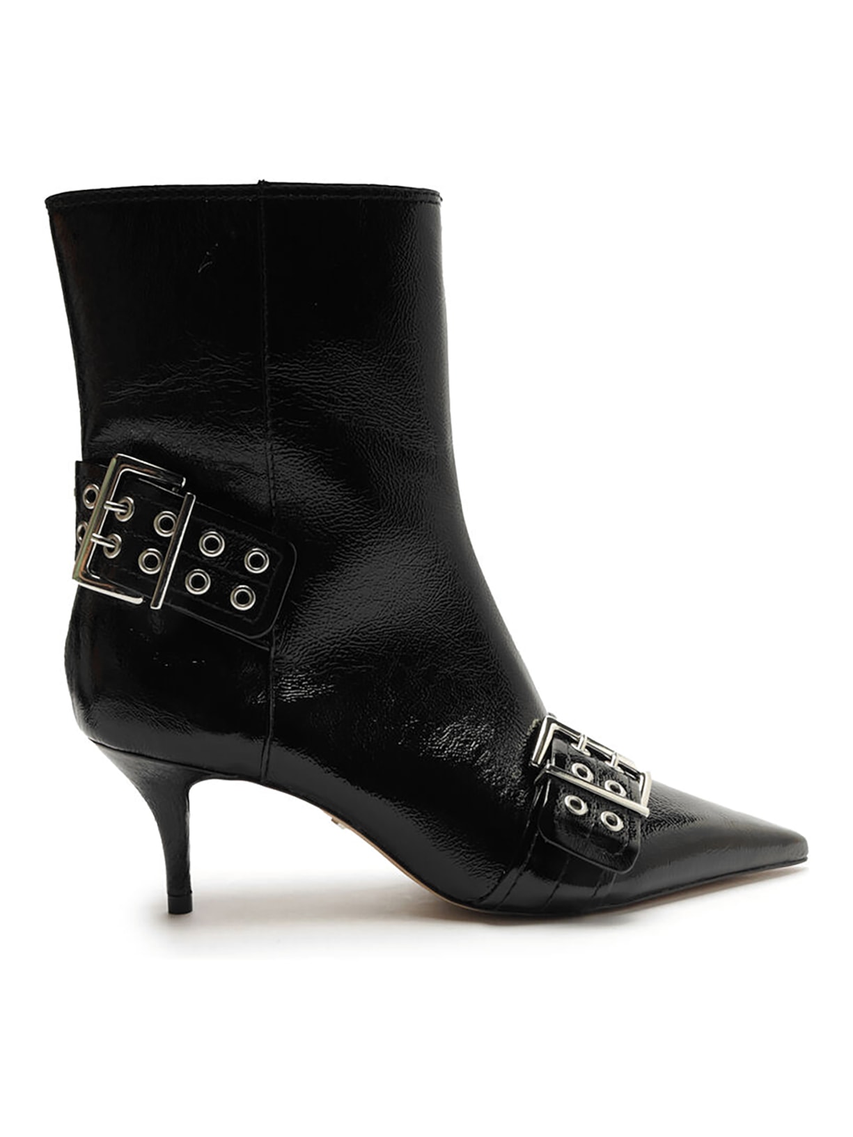 Bota Feminina Cano Curto Salto Kitten FIvelas - Preto