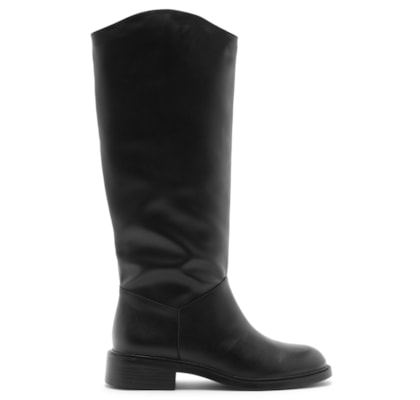 Bota Feminina Cano Longo Salto Baixo - Preto