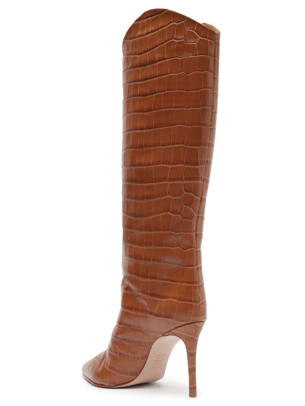 Bota Feminina Cano Longo Salto Maryana Couro Marrom Schutz