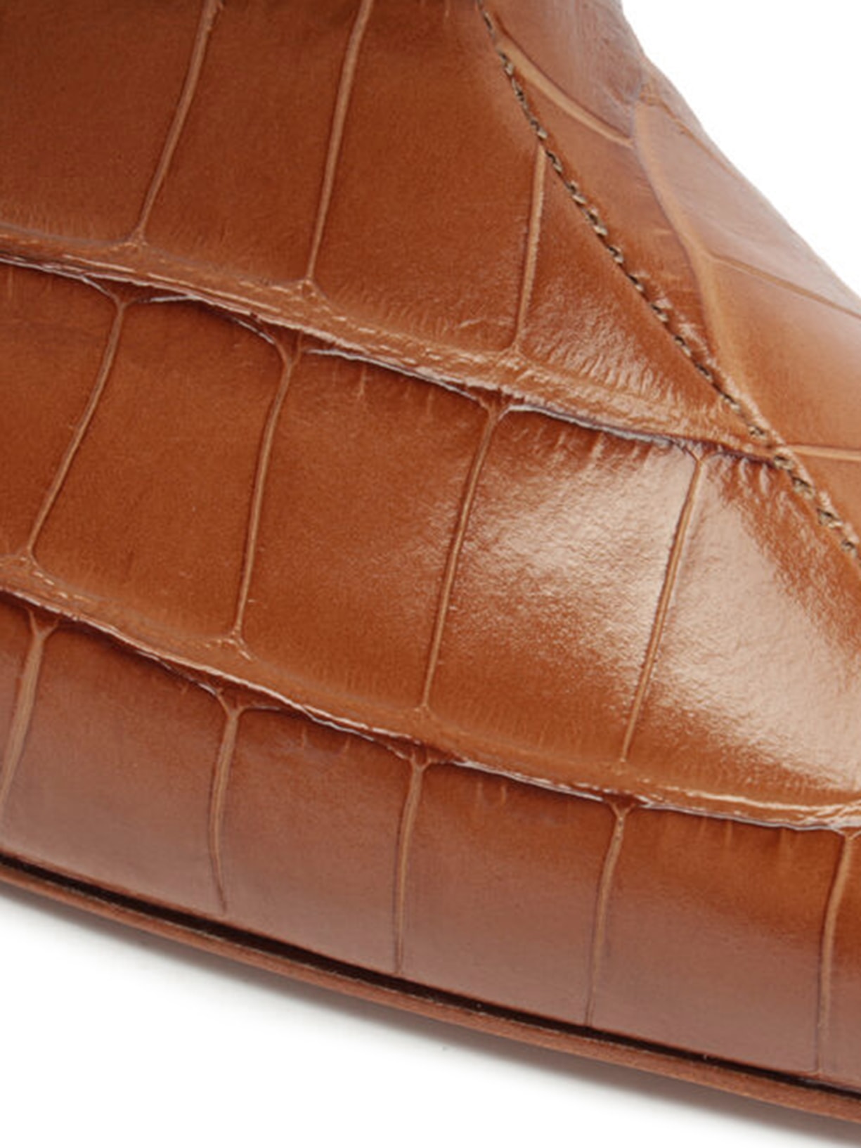 Bota Feminina Cano Longo Salto Maryana Couro Marrom Schutz