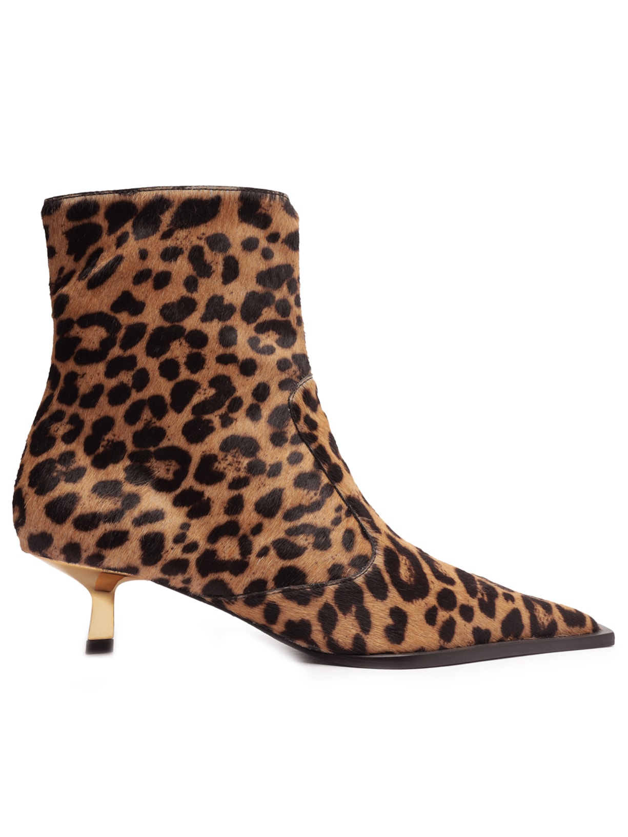 Bota Feminina Cano Médio Couro - Animal Print