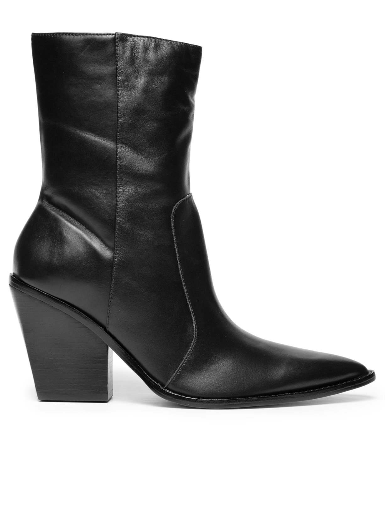 Bota Feminina Cano Médio Monocromática - Preto