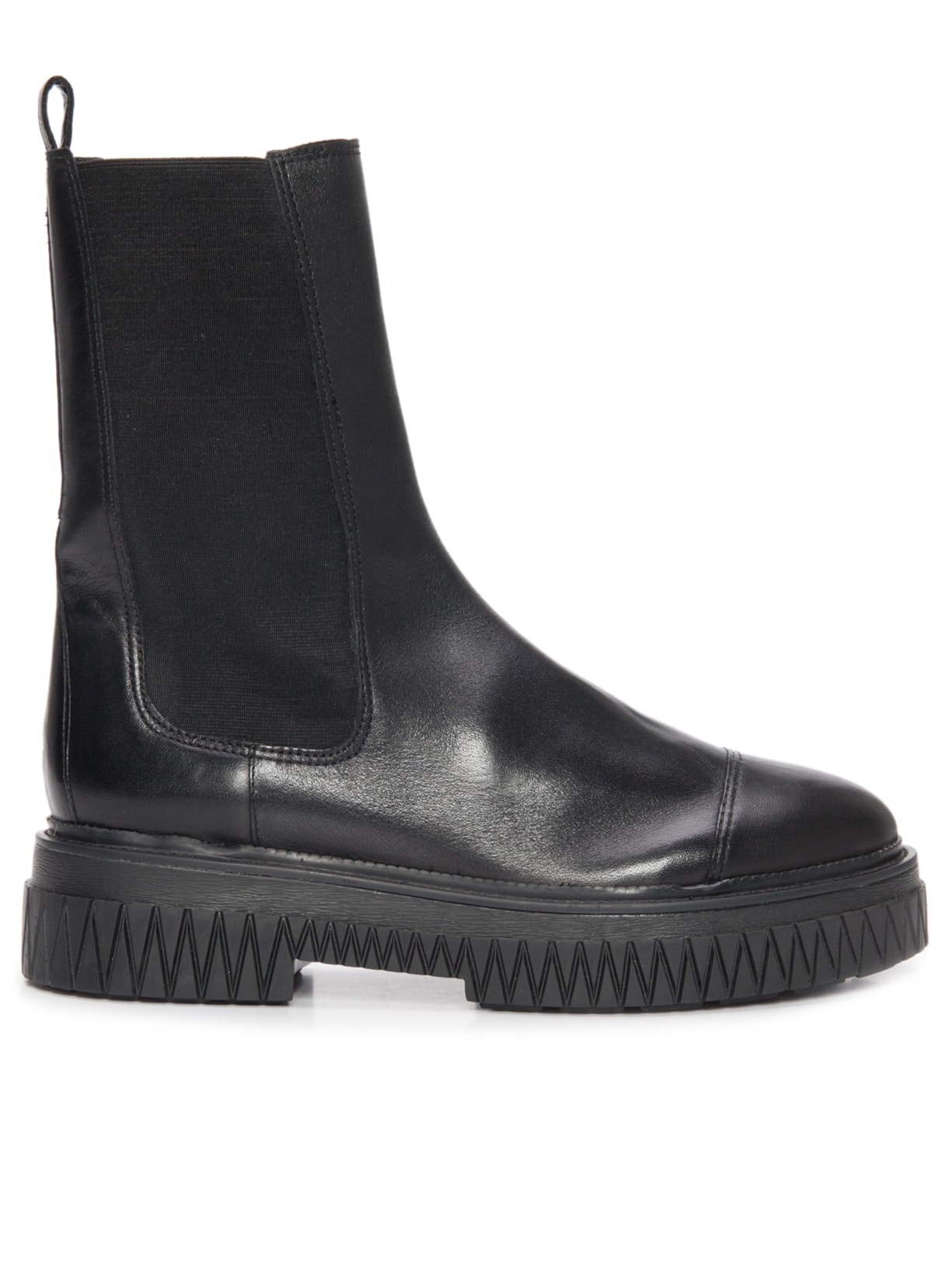 Bota Feminina Chelsea Cano Médio Bold Couro Preto Schutz