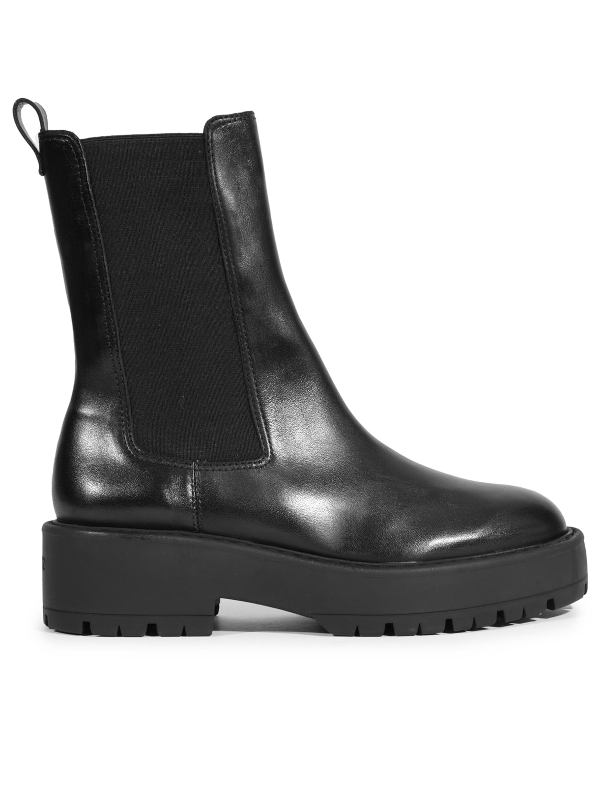 Bota Feminina Chelsea Cano Médio Lincoln Couro - Preto