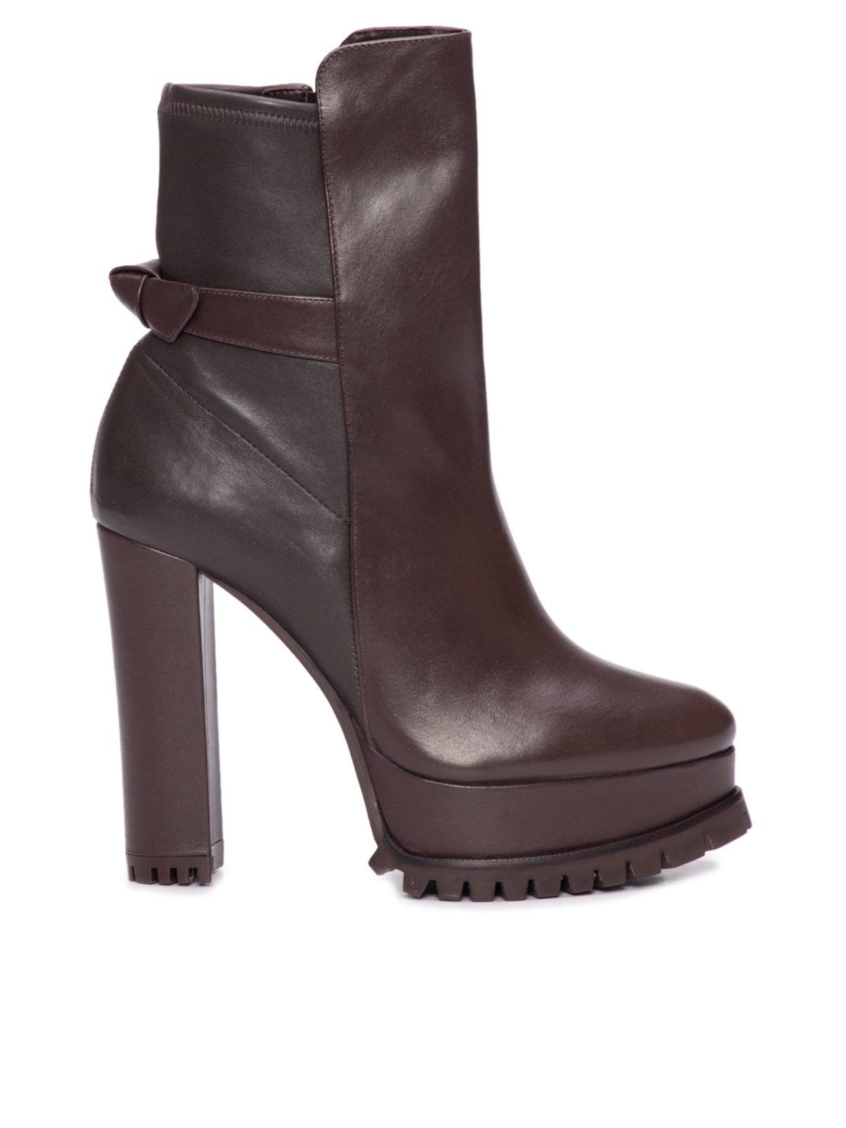 Bota Feminina Clarita Lug Sole Bootie Platform - Marrom