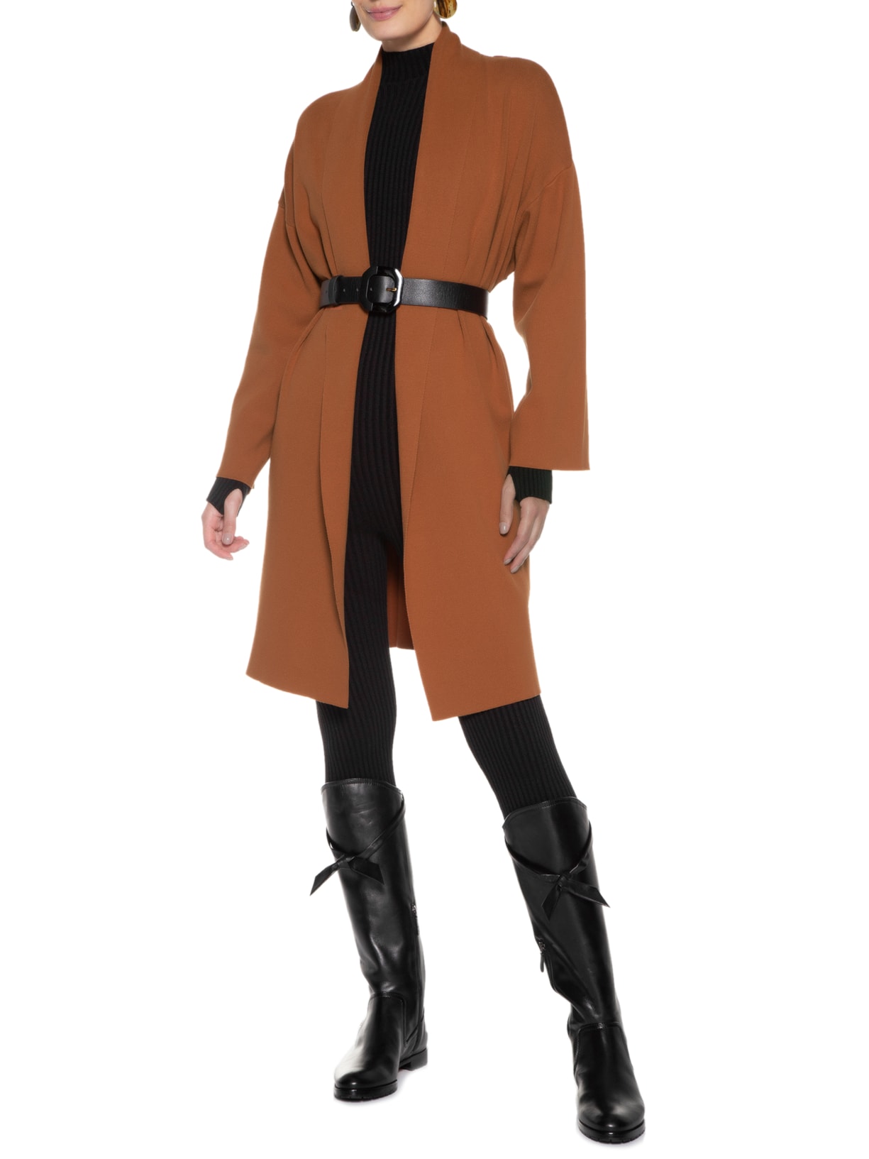 Bota Feminina Clarita Saddlery Boot Preto Alexandre Birman