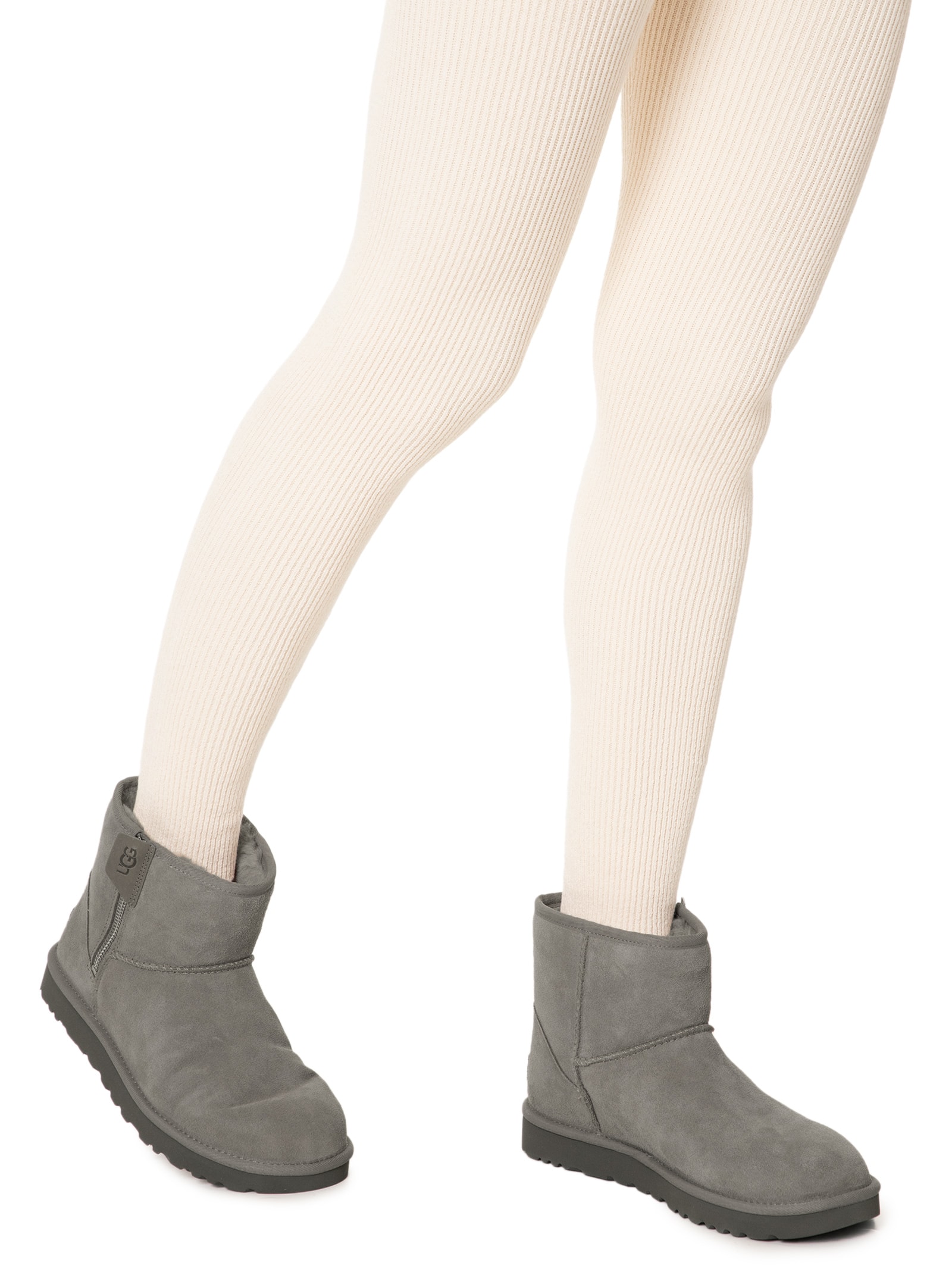 UGG - Bota Feminina Classic Mini Bailey Zip - Cinza