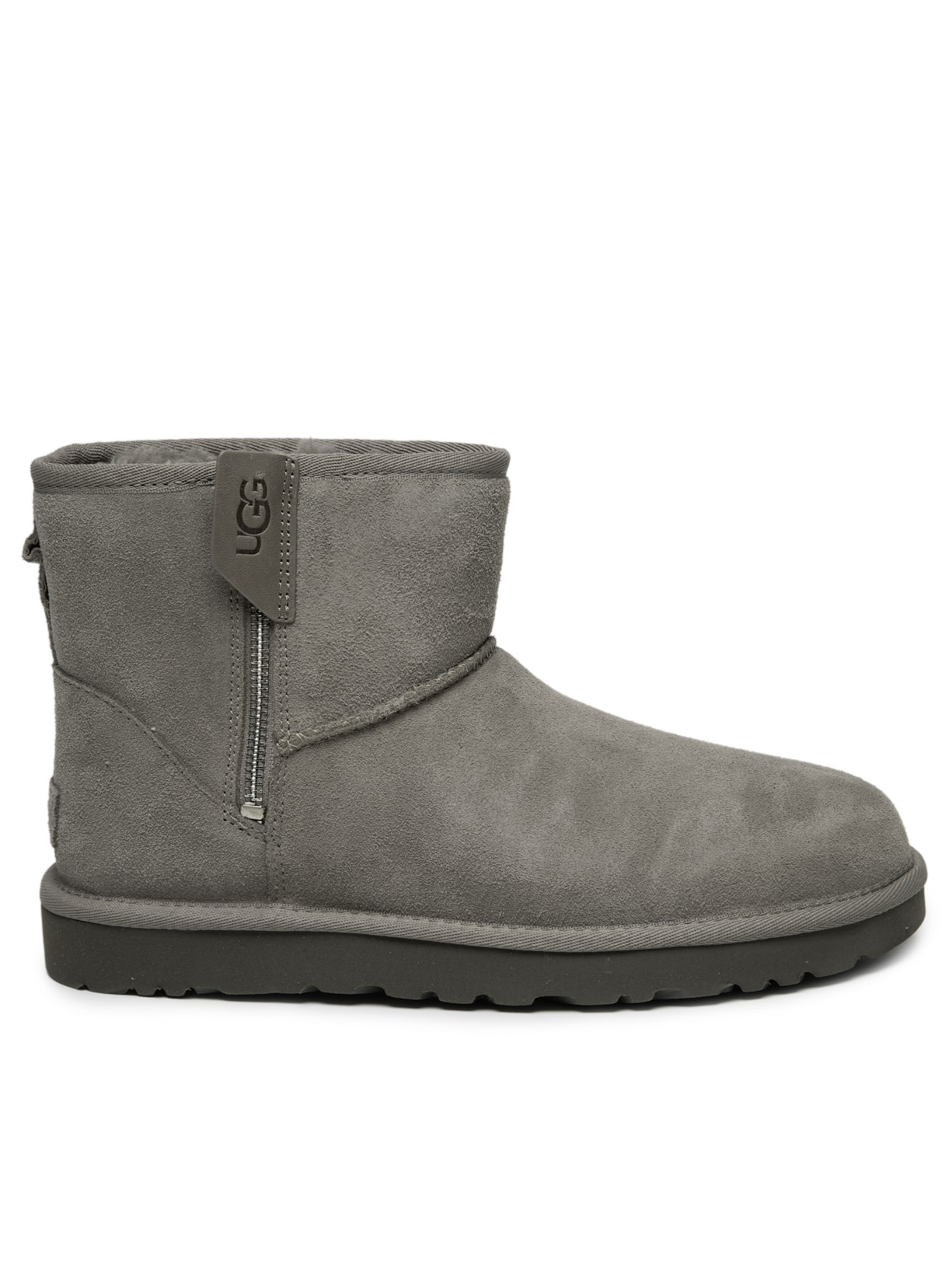 Bota Feminina Classic Mini Bailey Zip - Cinza