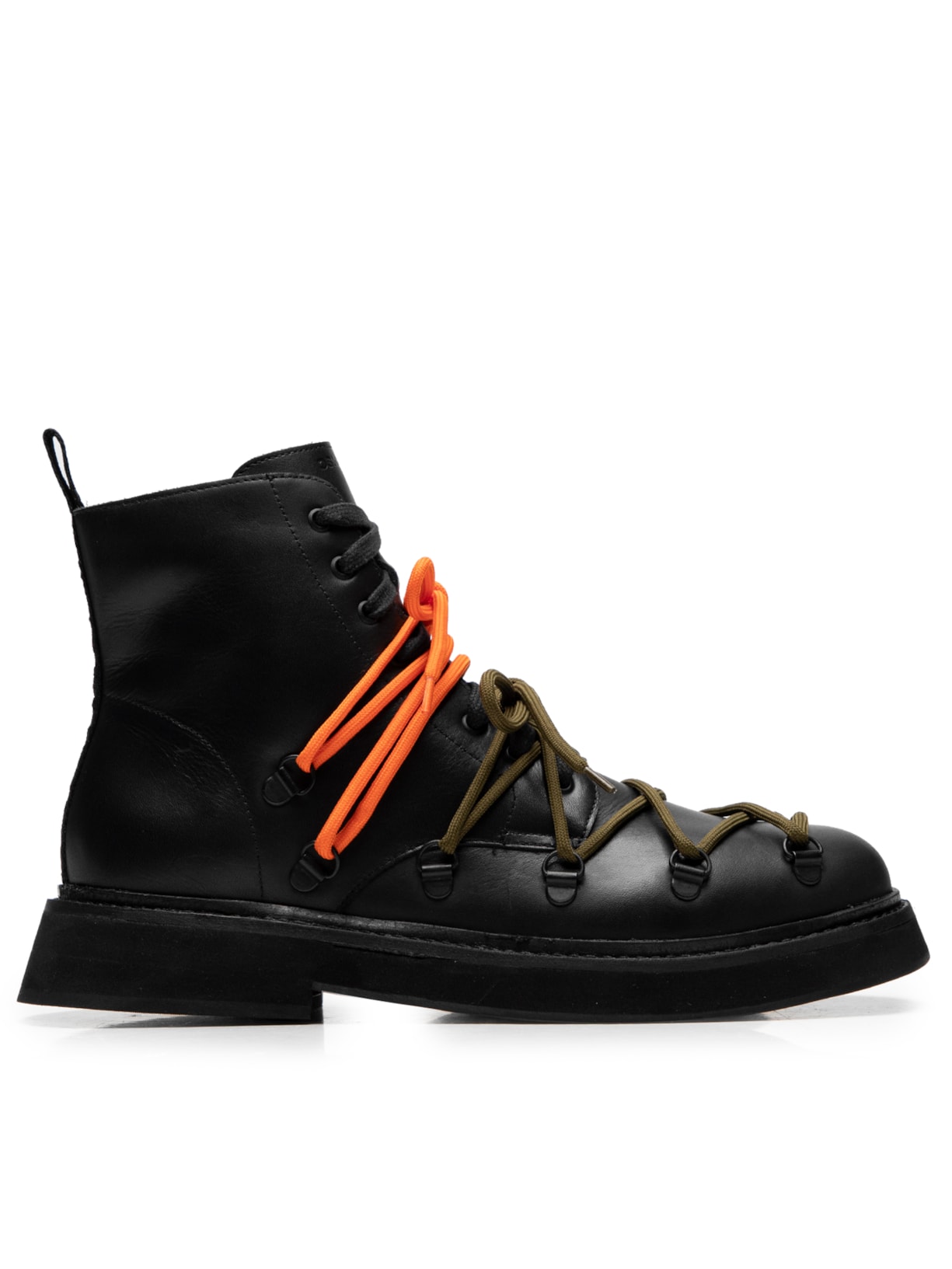 Bota Feminina Coturno Couro Laces - Preto