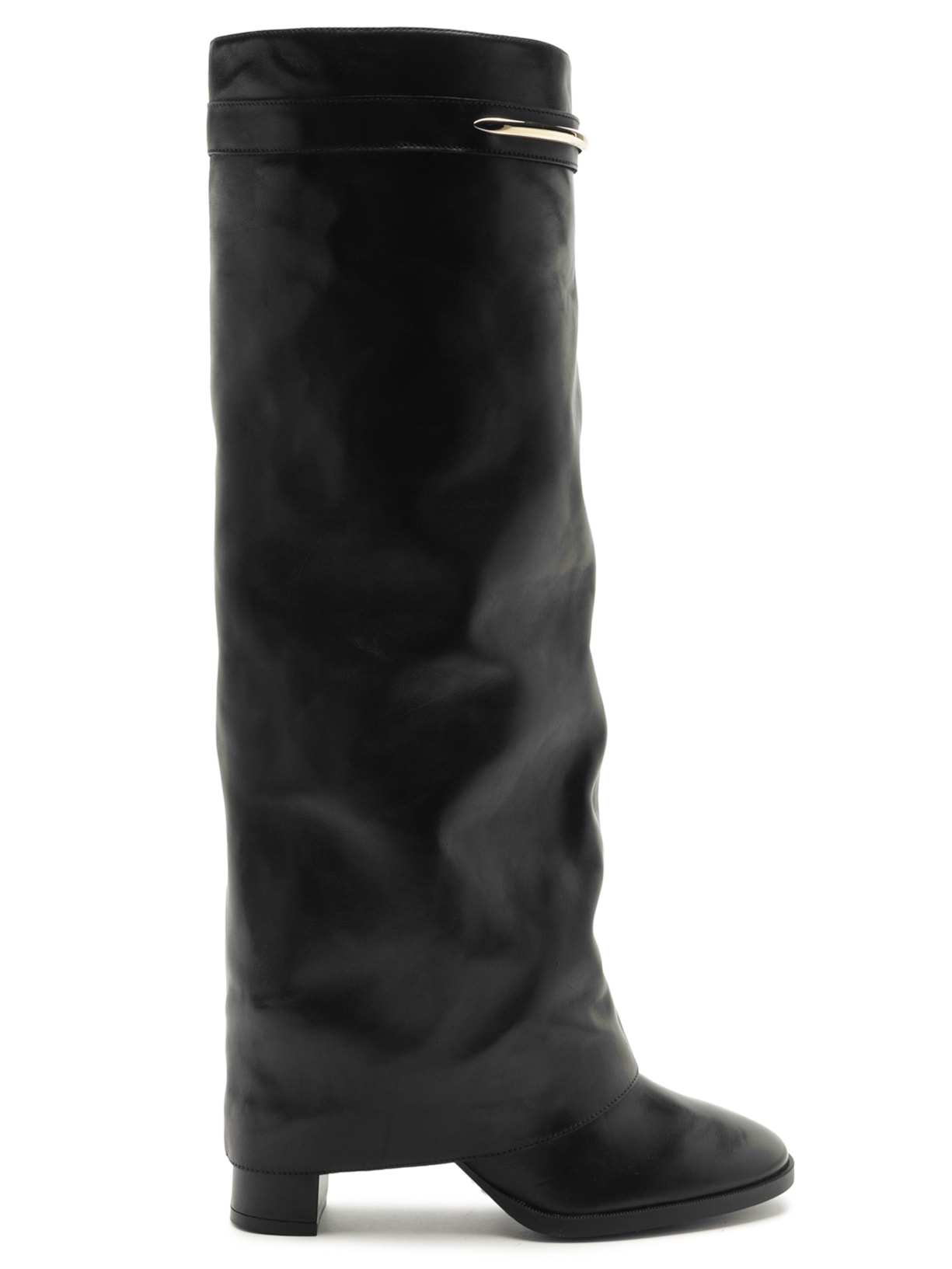 Bota Feminina Couro Cano Alto - Preto