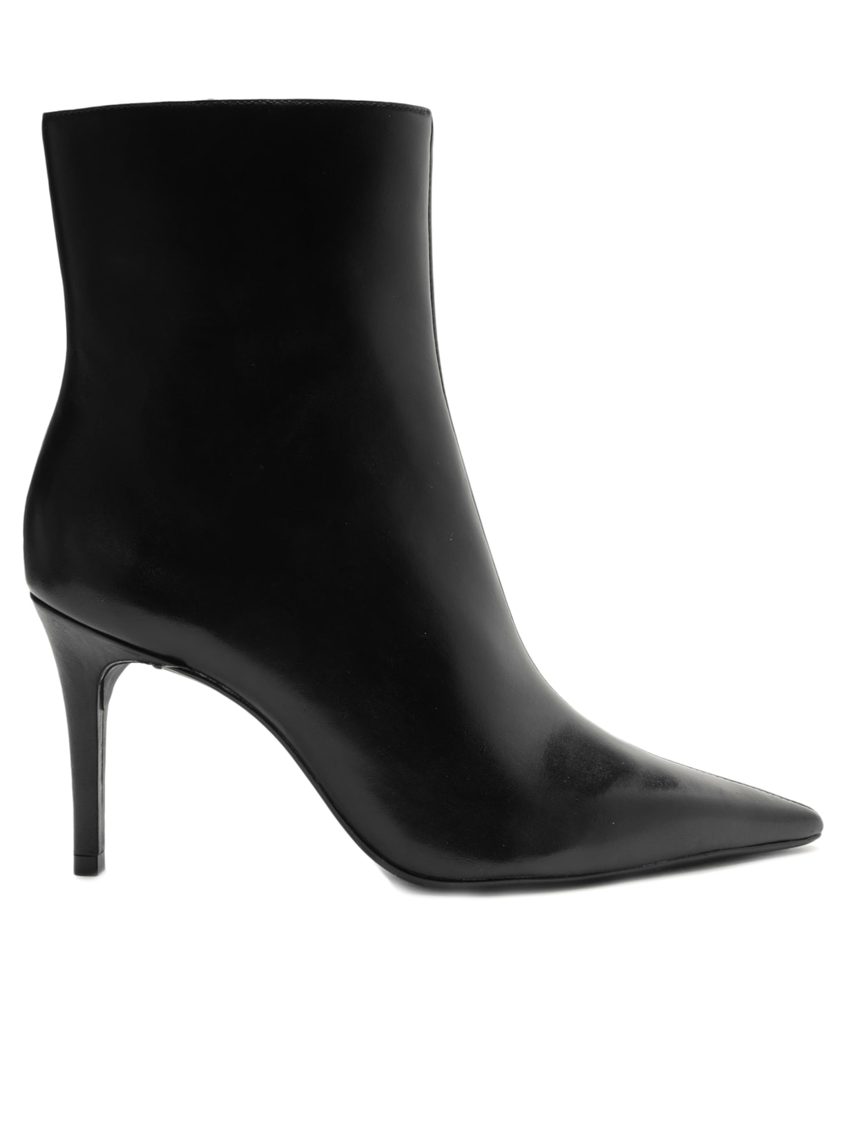 Bota Feminina Couro Cano Curto Bico Fino - Preto