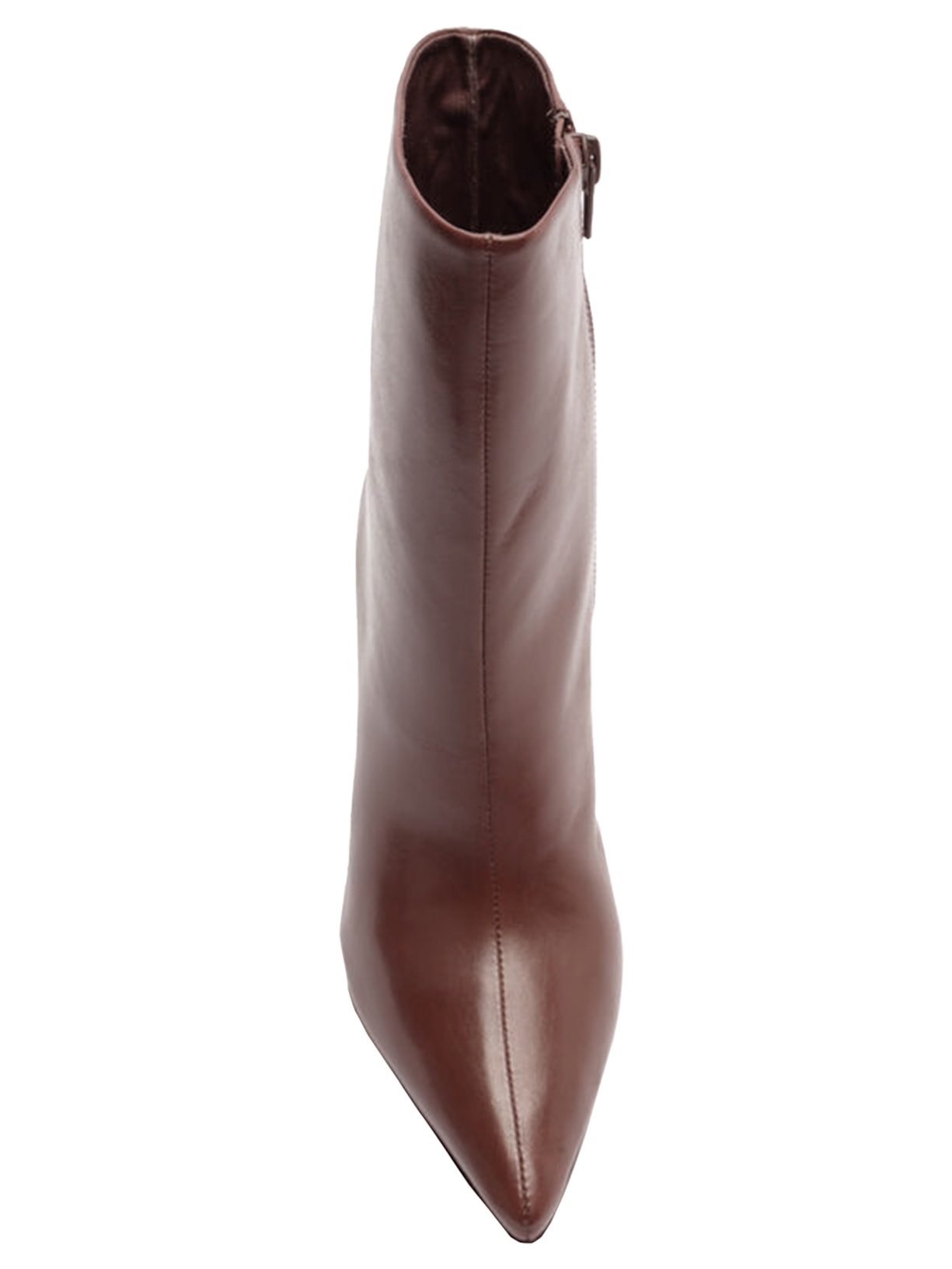 Bota Feminina Couro Cano Curto Zíper Básica Arezzo Marrom