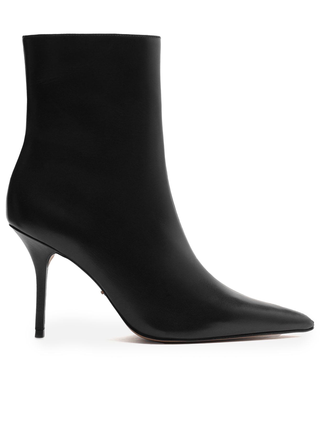 Bota Feminina Couro Cano Salto Alto Fino - Preto