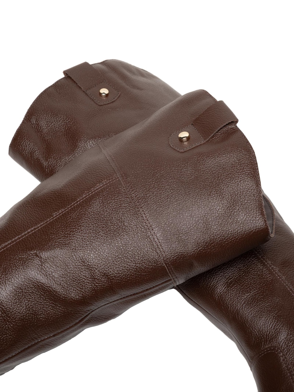 Bota Feminina Couro Montaria Alta Marrom Basiq