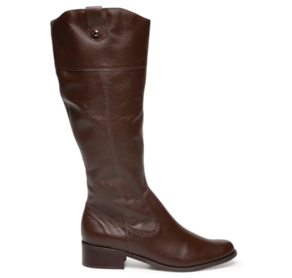 Bota Feminina Couro Montaria Alta - Marrom
