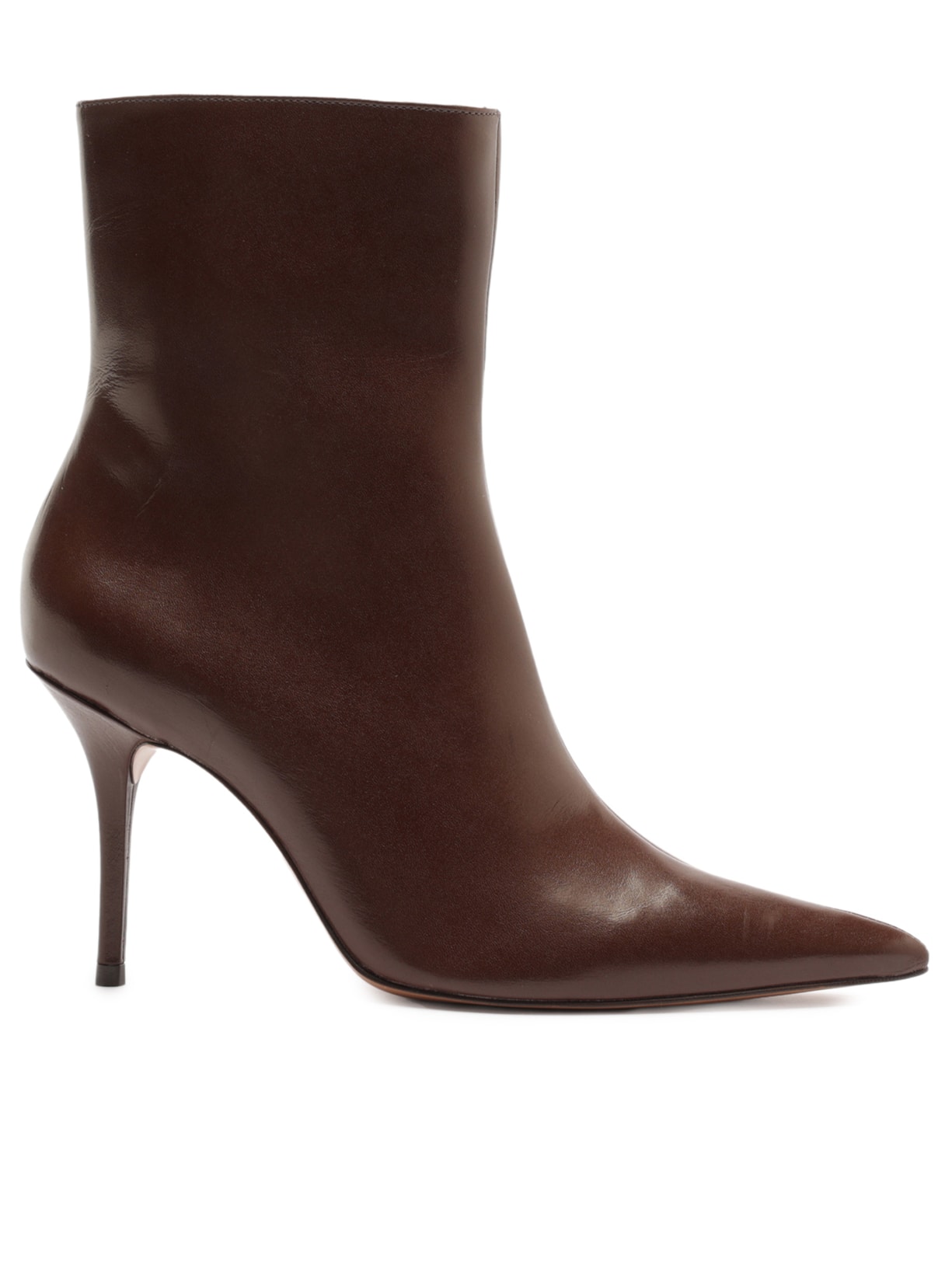 Bota Feminina Couro Salto Alto Fino - Marrom