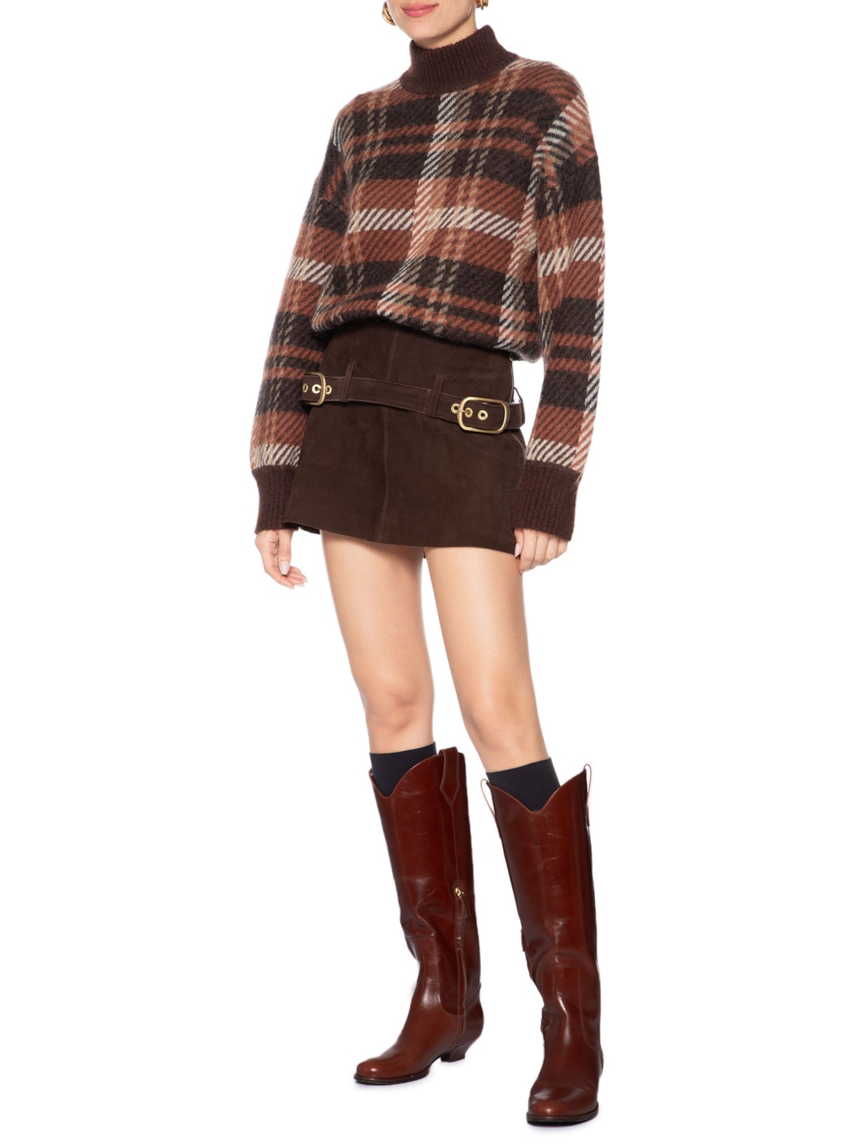 Bota Feminina Couro Stella Marrom Nk