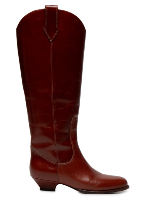 Bota Feminina Couro Stella - Marrom