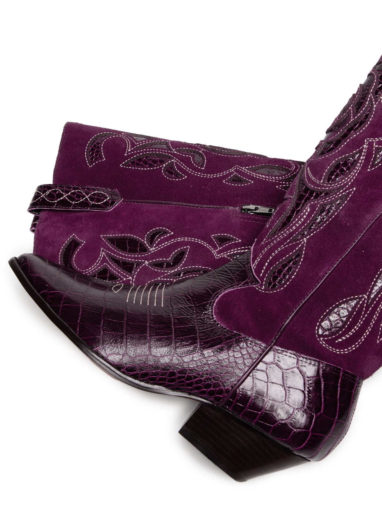Bota Feminina Croco Dacar Camurção Grease – Vermelho Luiza Barcelos