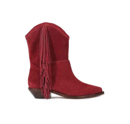 Bota Feminina Heavy Suede - Vermelho