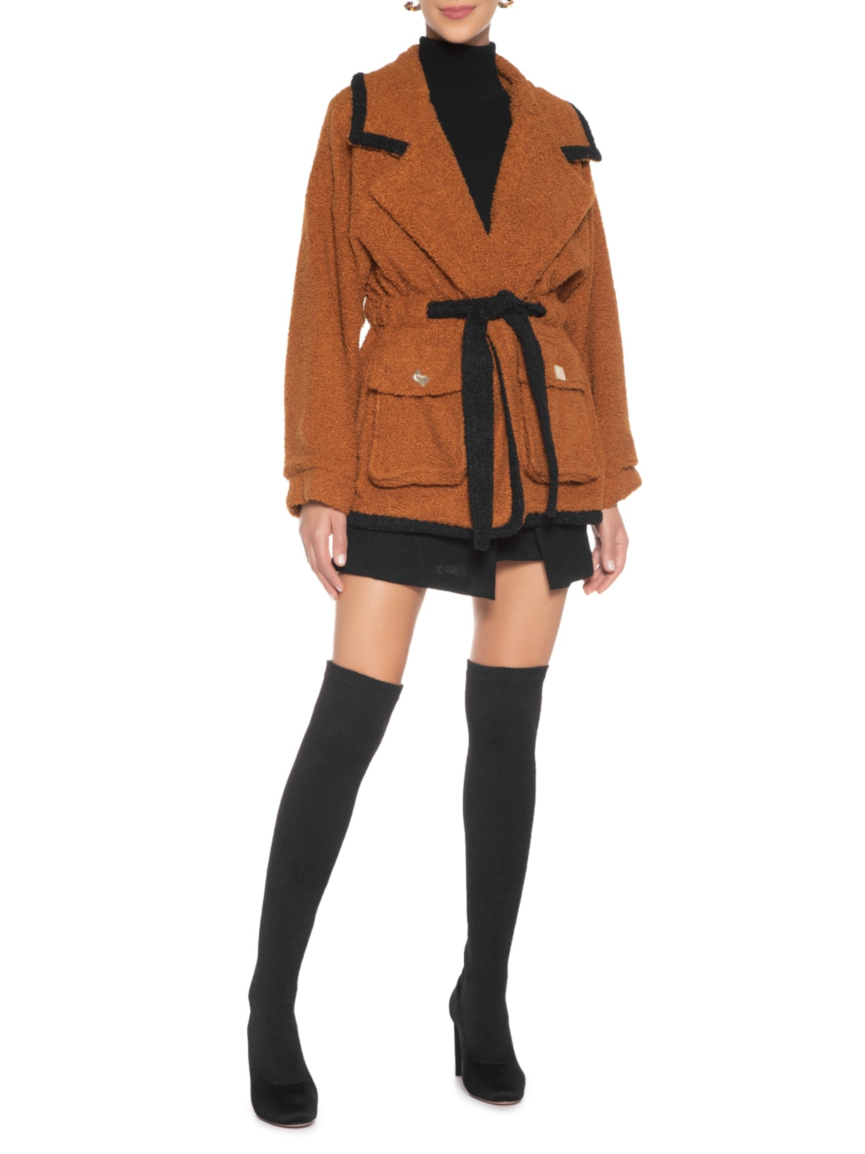 Bota Feminina Knit Atanado Preto Schutz