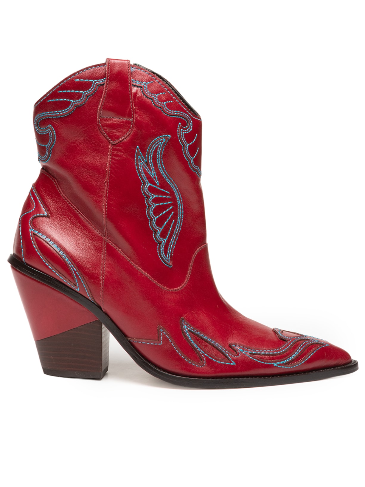 Bota Feminina Leather Bordo - Vermelho