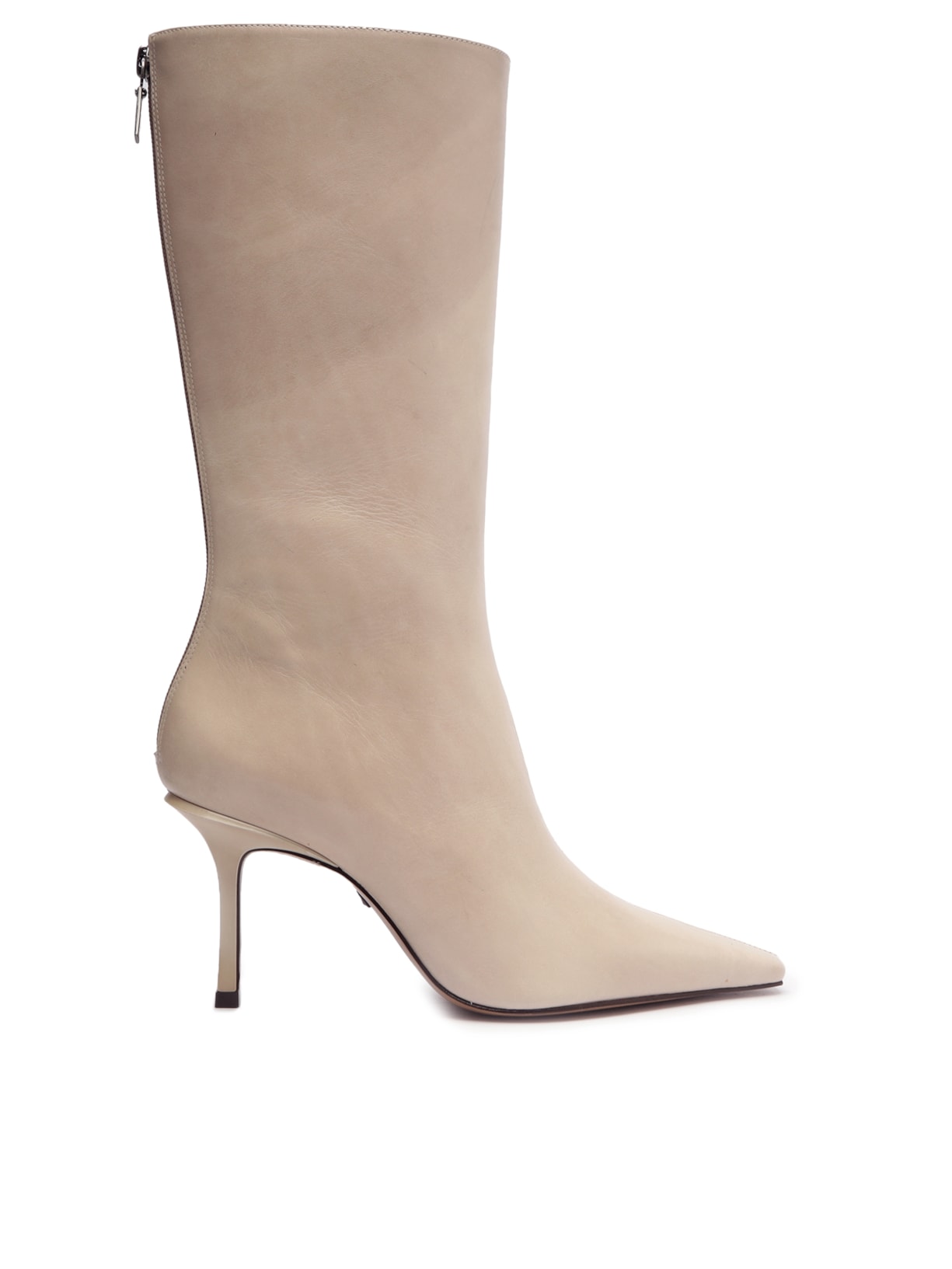 Bota Feminina Leather Spotted - Off White