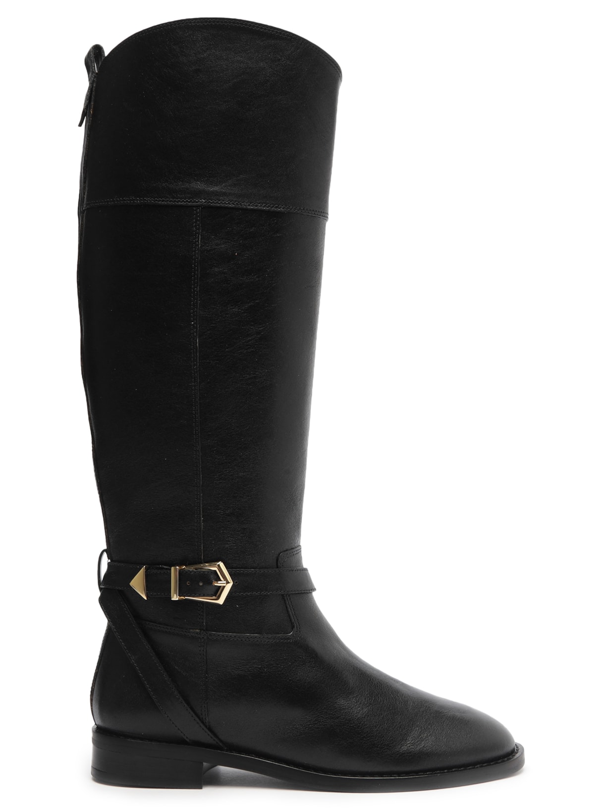 Bota Feminina Leather Trieste - Preto
