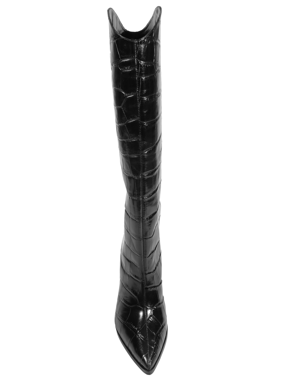 Bota Feminina Maryana Salto Bloco Couro Preto Schutz