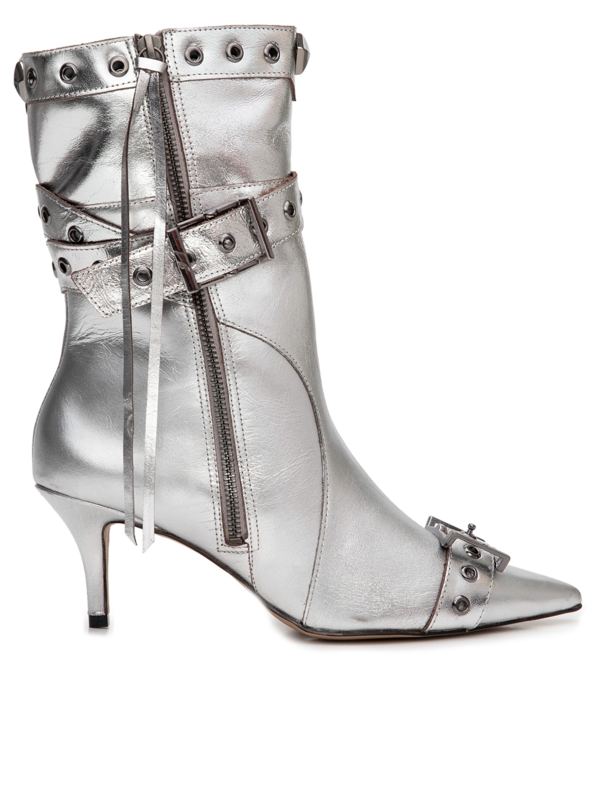 Bota Feminina Metal Art - Prata