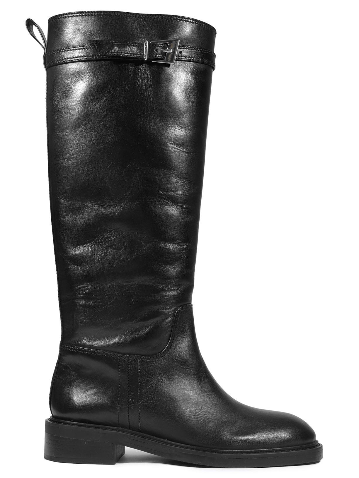 Bota Feminina Modern Couro - Preto