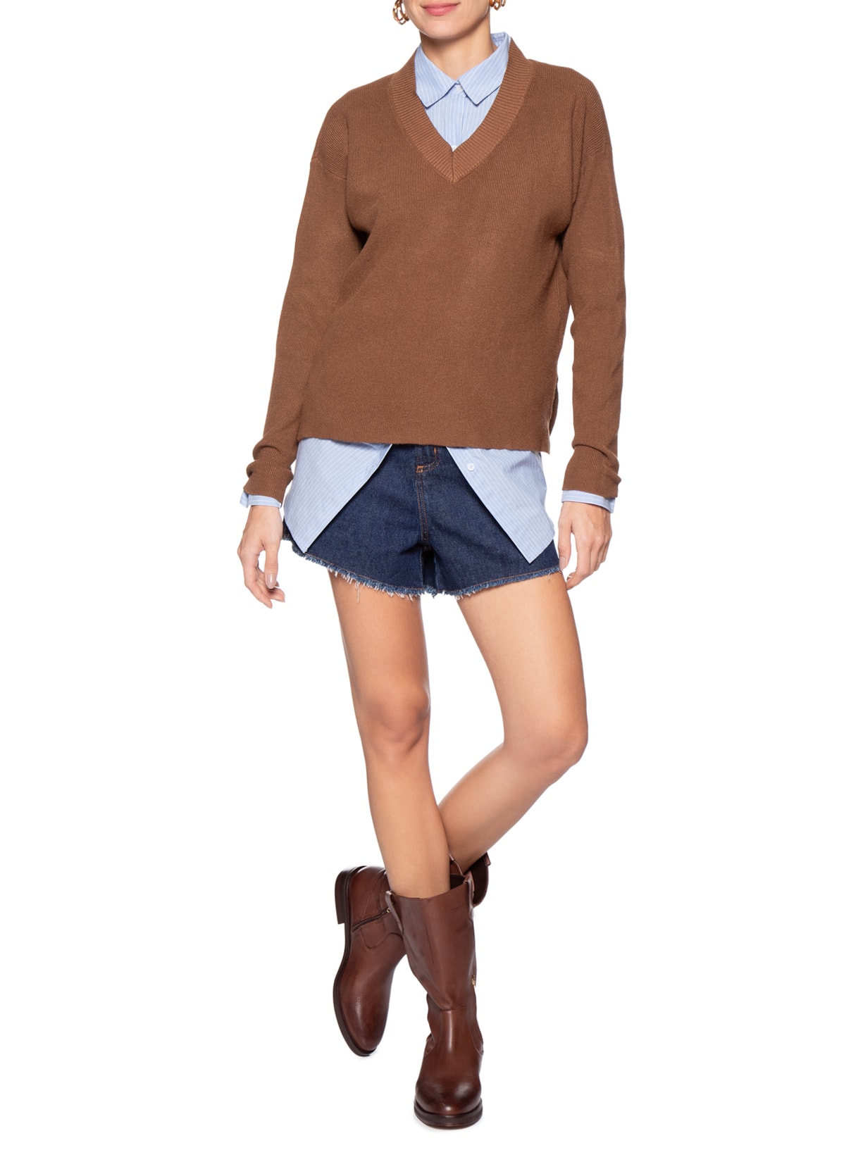 Bota Feminina Mogno Marrom Luiza Barcelos