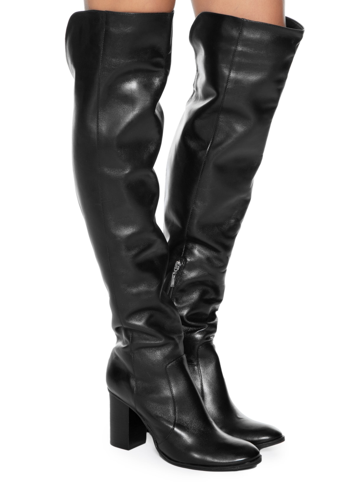 Bota Feminina Looks Com Bota Over The Knee Preta Feminina