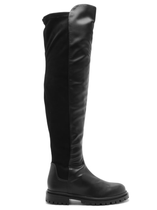 Bota Feminina Over The Knee Ecoflex - Preto