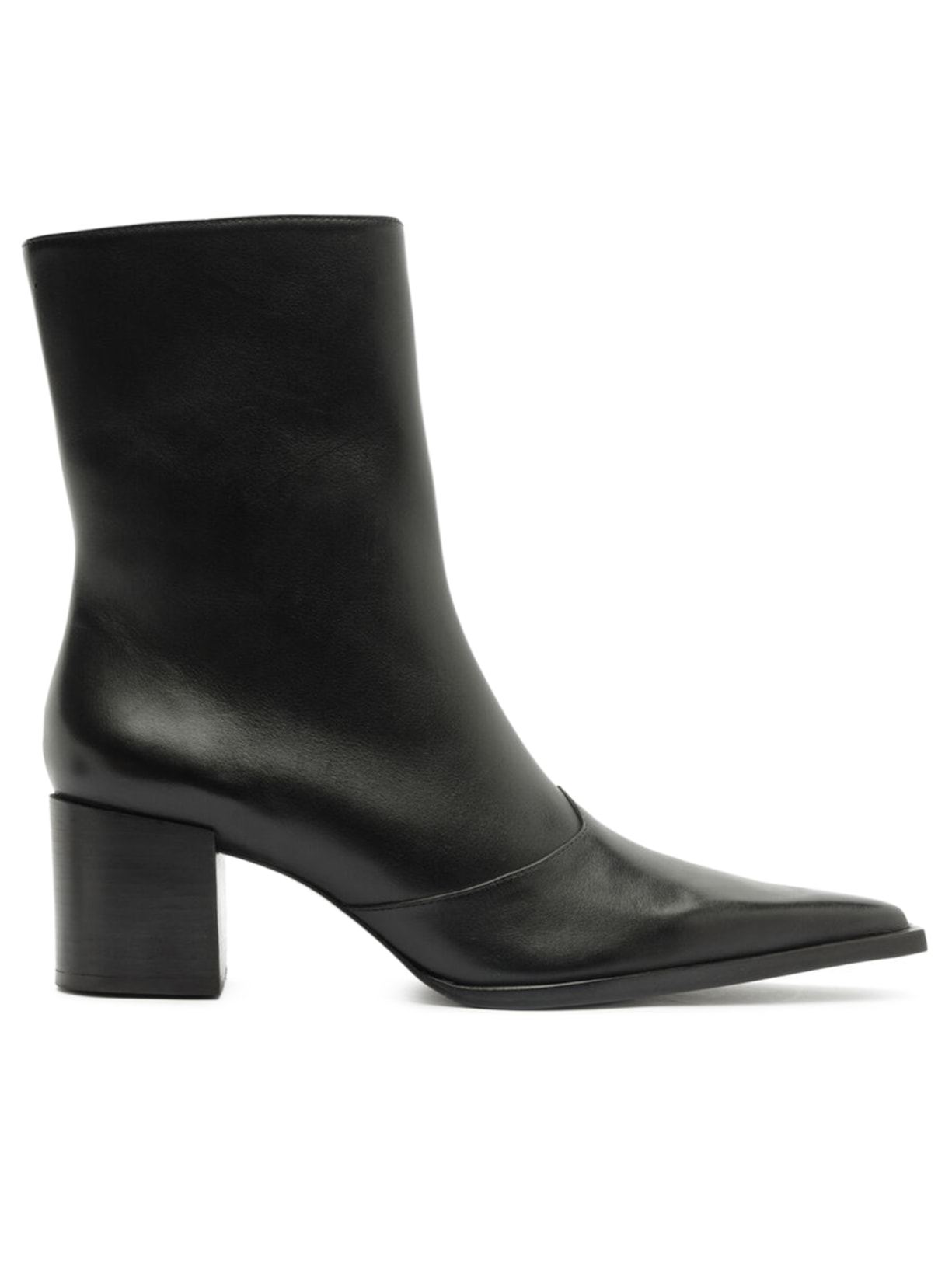 Bota Feminina Raffaela Mid Couro - Preto