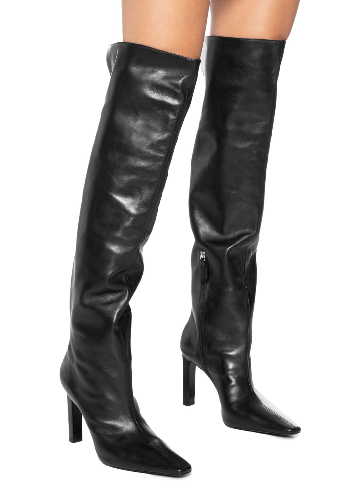 Bota Feminina Salto Alto Atanado Preto Schutz