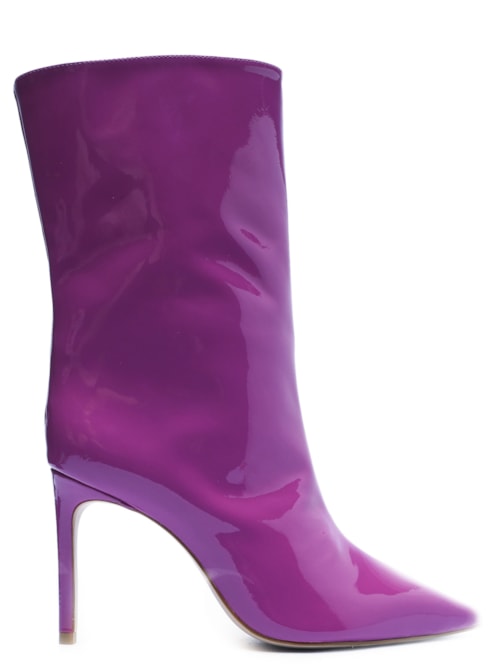 Bota Feminina Salto Alto Mary Verniz - Rosa