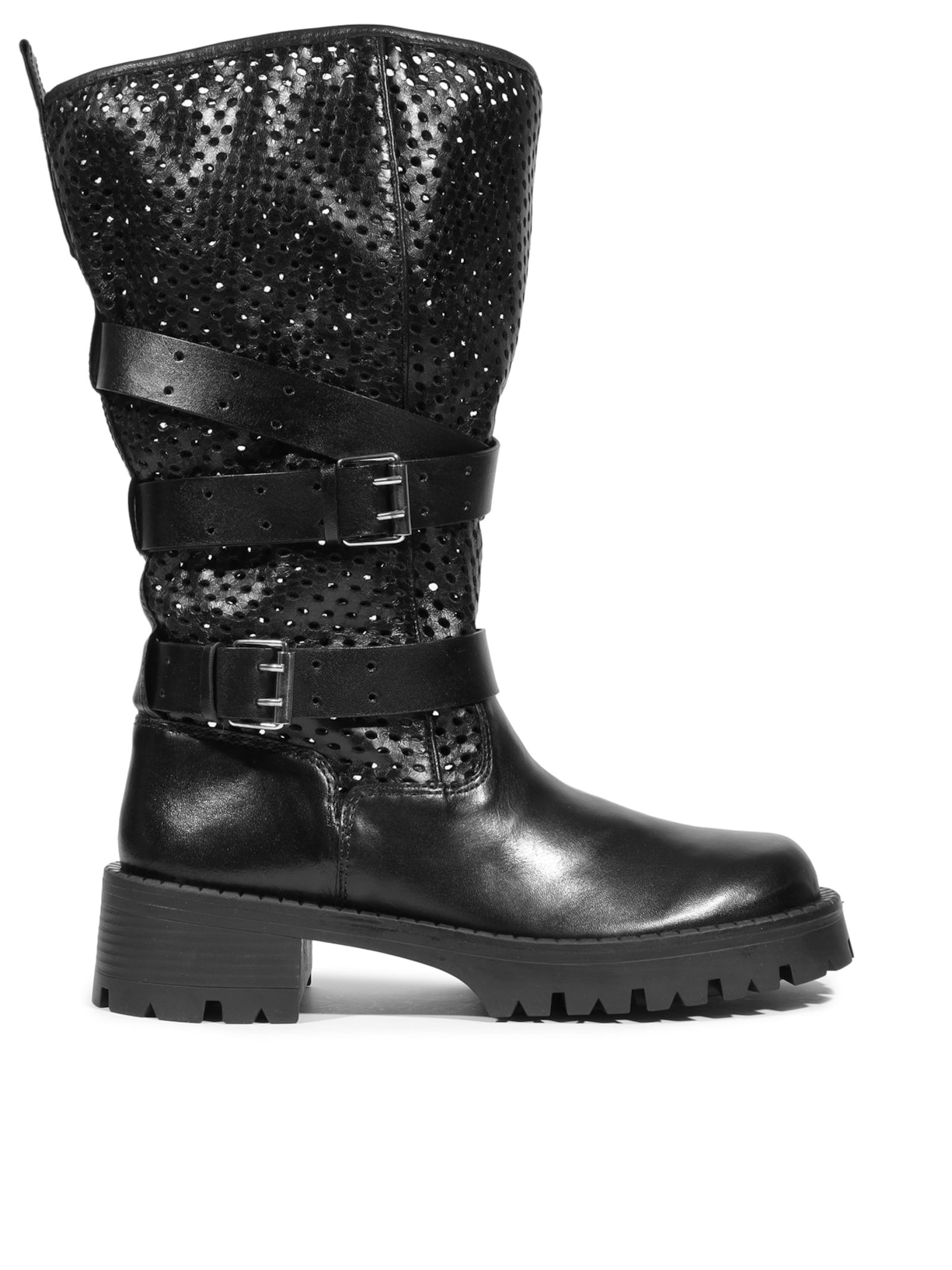 Bota Feminina Salto Baixo Polka Preto Schutz