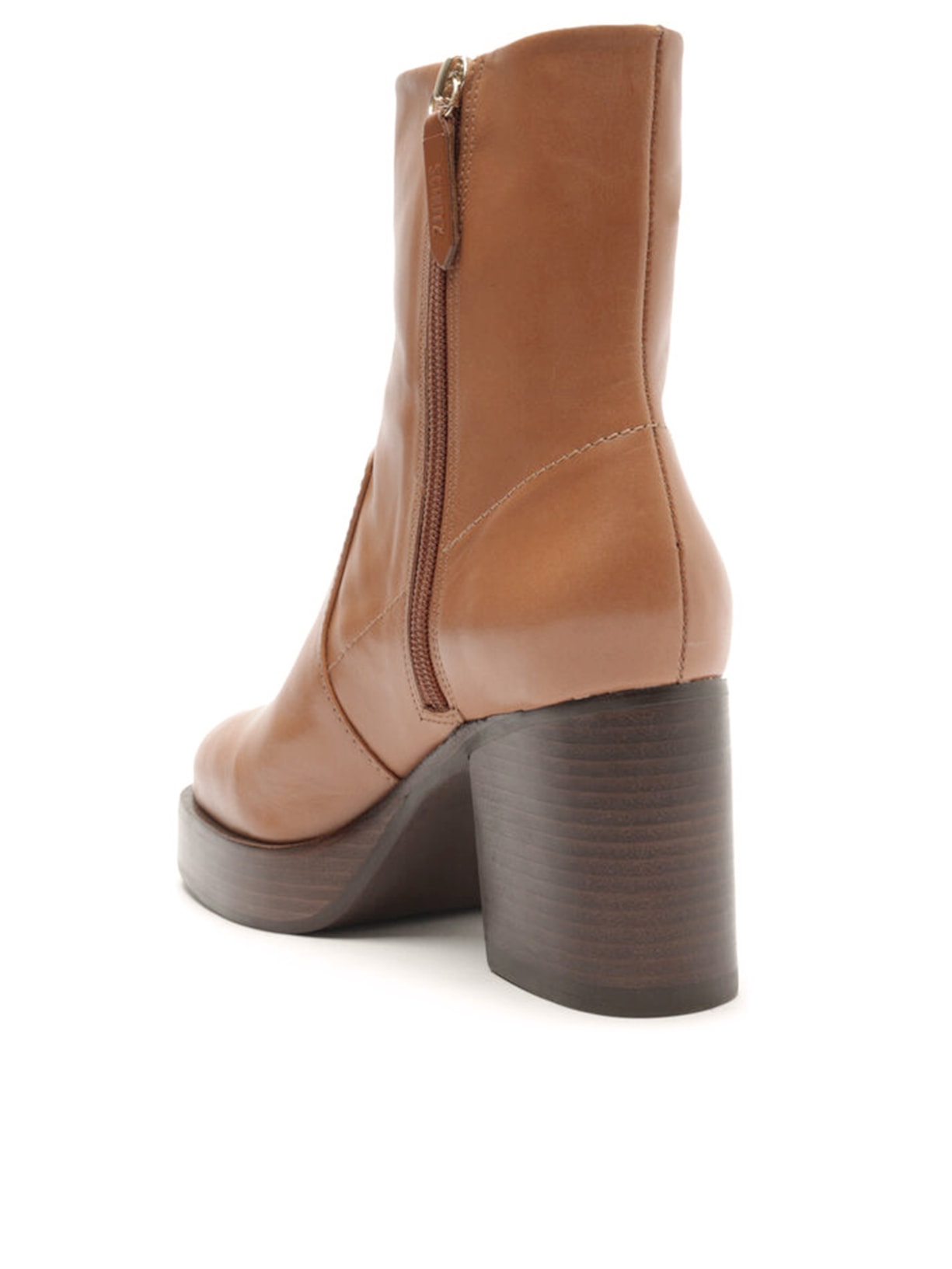 Bota Feminina Salto Bloco Marrom Schutz