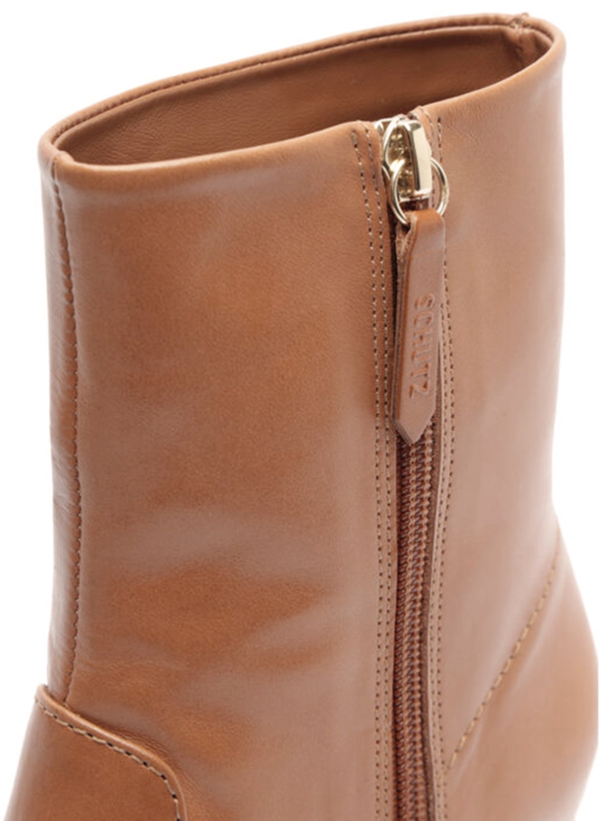 Bota Feminina Salto Bloco Marrom Schutz