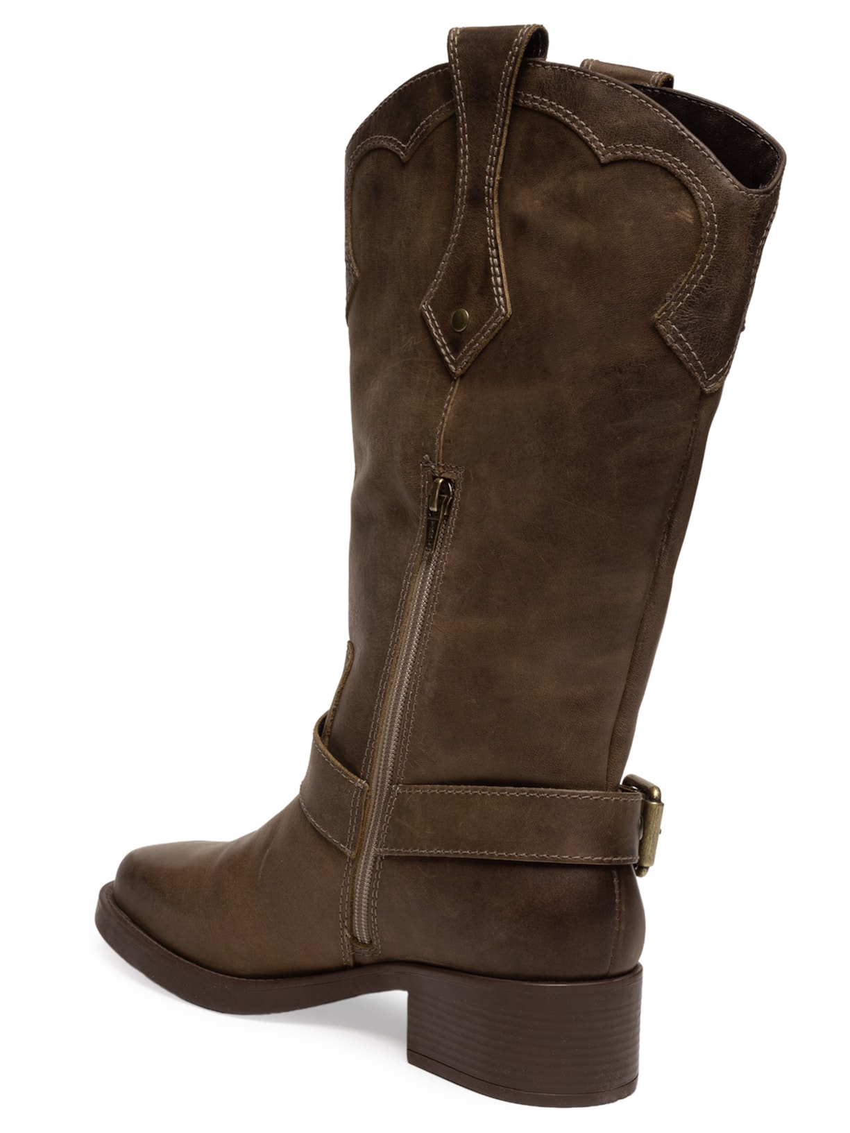 Bota Feminina Serrano Cano Médio Marrom Luiza Barcelos